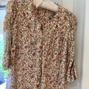 Wit & Wisdom floral blouse, size Large
